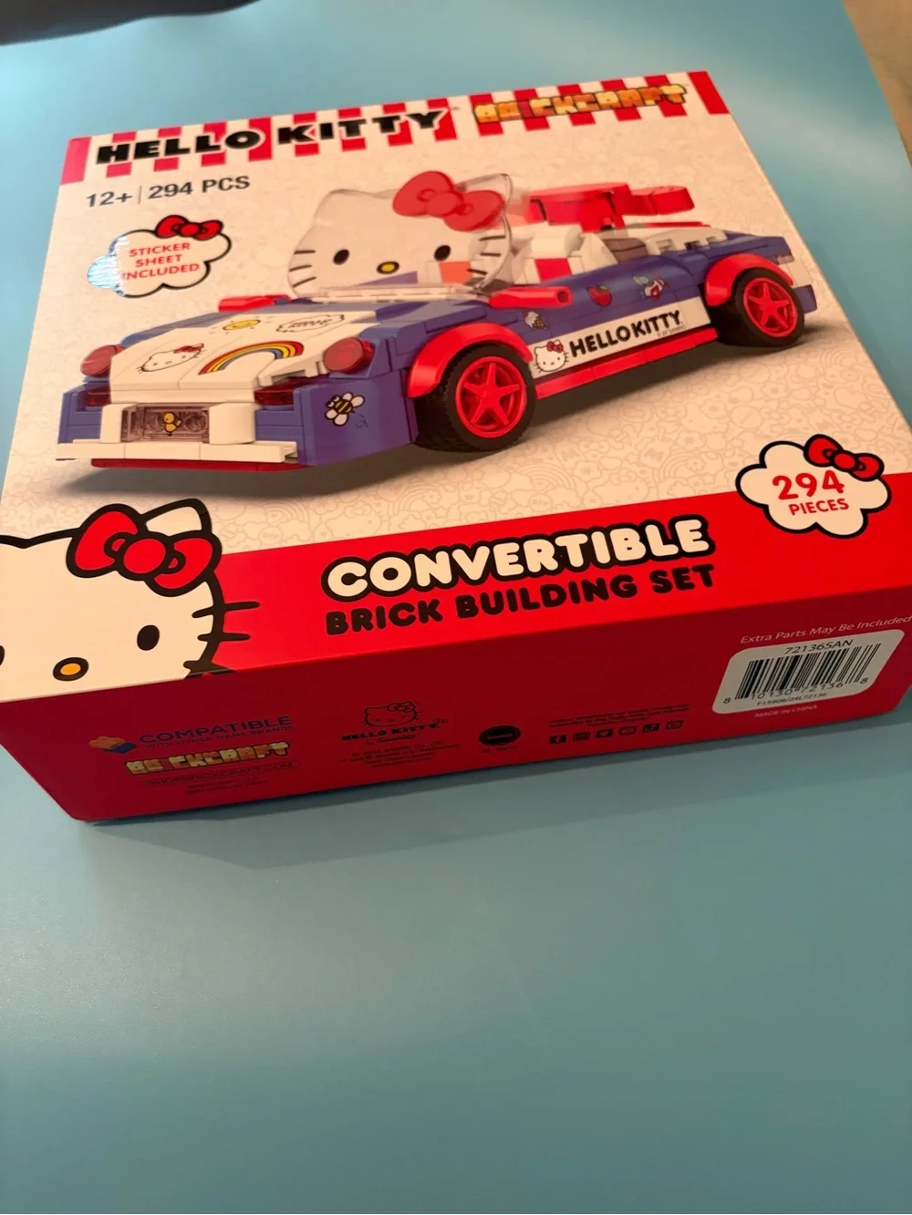 Sanrio Hello Kitty Brickcraft Convertible Car Building Block Set 294 Pcs SEALED